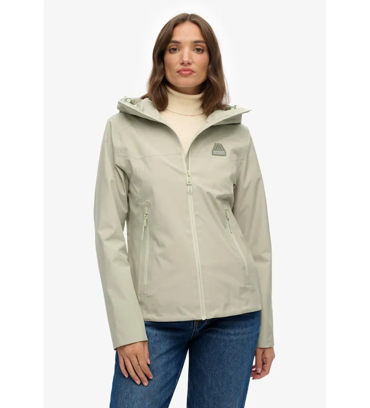 Superdry para mujer. W5011988A Chaqueta Waterproof N4X verde (L), Casual, Poliéster