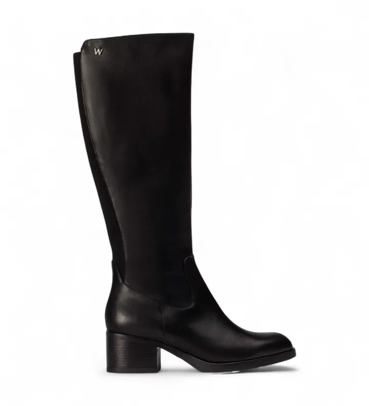 Wonders para mujer. G-6250_5121_5792 Botas de Piel Santafé 50 negro (35), 3 a 5cm, Cremallera, Casual