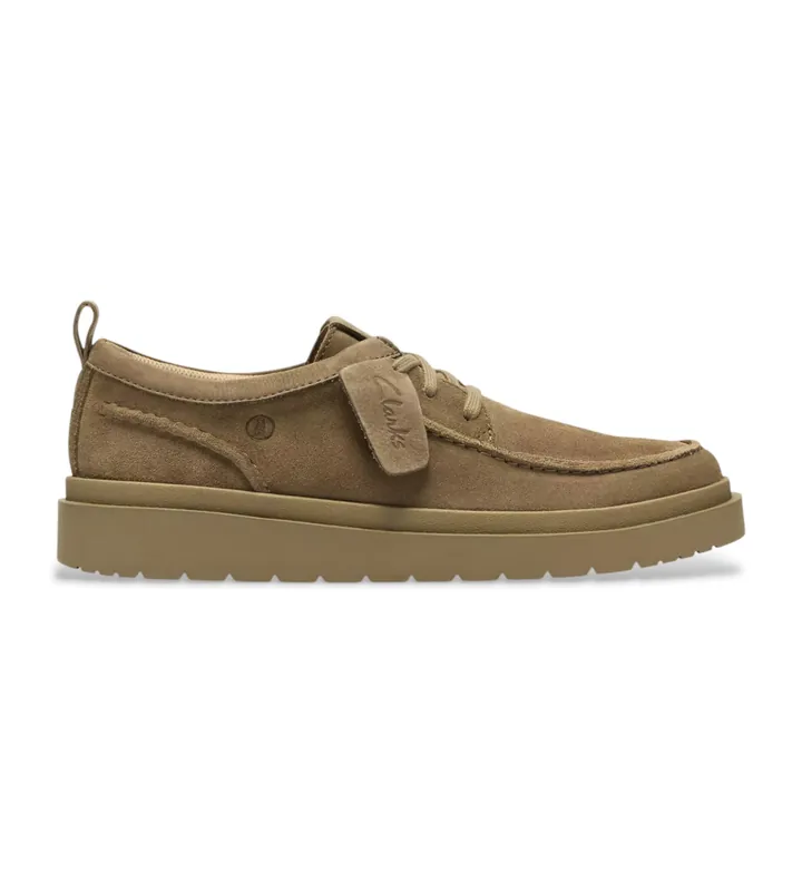 Clarks para hombre. 26186452 Mocasines de ante Polden Moc marrón (41), Plano, Cordones, Casual