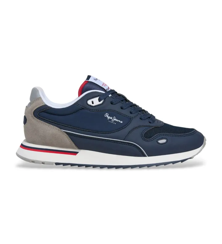 Pepe Jeans para hombre. PMS400033 Zapatillas Bexley City marino (44), Azul, Tela, Plano, Cordones, Casual