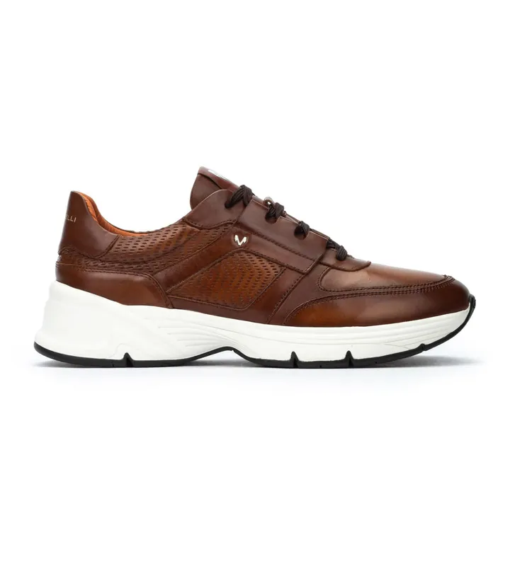 Martinelli para hombre. C001-2966L Zapatillas de Piel Norwich marrón (40), Plano, Cordones, Casual