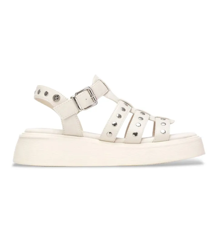 Xti para mujer. 14523802-HIELO Sandalias 145238 blanco roto (36), Plano, Hebilla, Casual