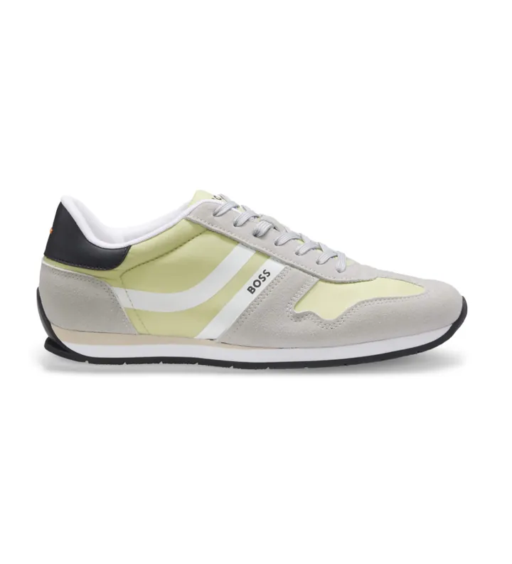 BOSS para hombre. 50562619 Zapatillas Levon gris (41), Plano, Cordones, Casual