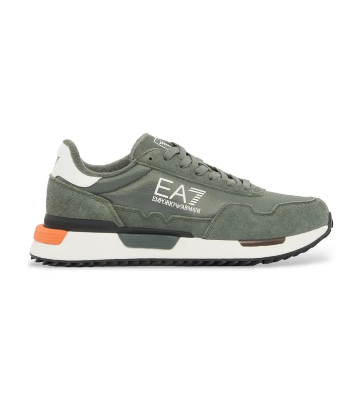 EA7 unisex. 7X000380_AF19175 Zapatillas Vintage Verde (36 2/3), Azul, Plano, Cordones, Casual