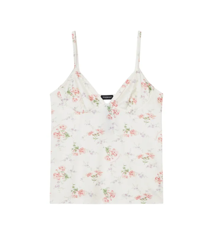 Emporio Armani para mujer. EW001944_AF19035 Camiseta Micro blanco (L), Homewear, Poliamida, Sin mangas / Tirantes