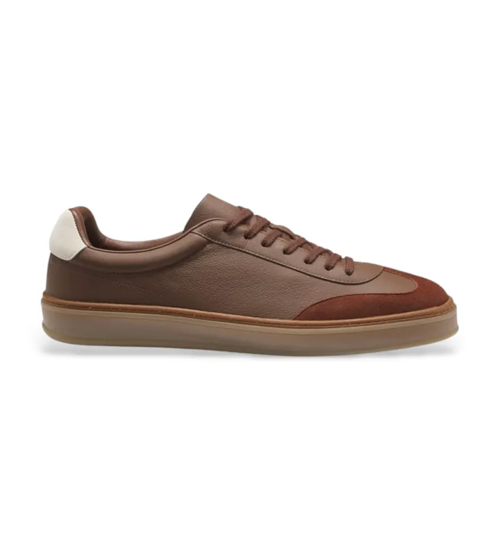 BOSS para hombre. 50549408 Zapatillas de Piel By Beckham marrón (40), Plano, Cordones, Casual