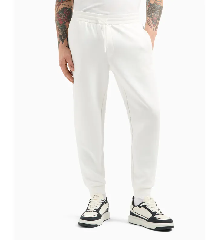 A|X Armani Exchange para hombre. XM000373AF10818U0009 Pantalón jogger blanco (S), Casual, Algodón