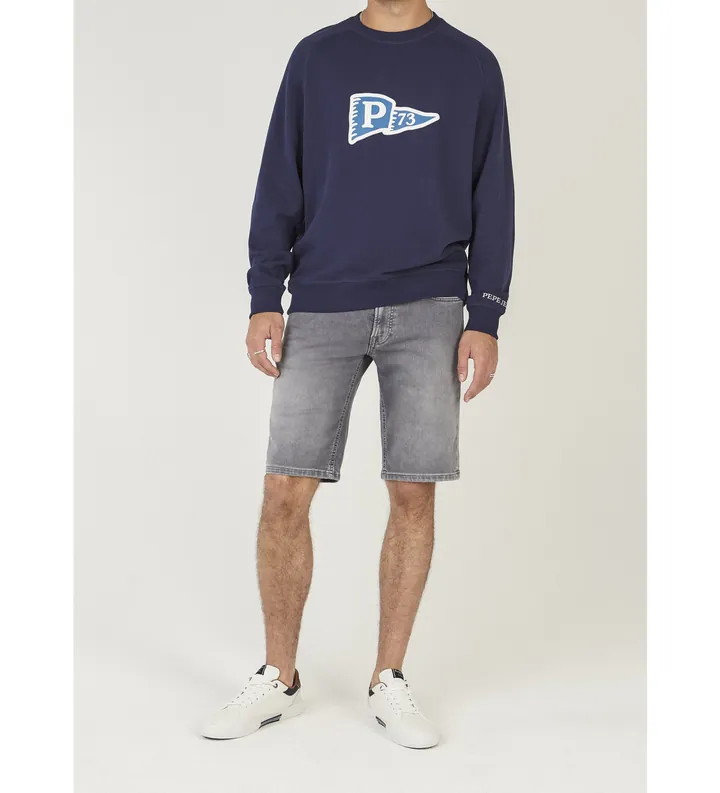 Pepe Jeans para hombre. PM80000448UG Shorts Slim Gymdigo gris (34), Casual, Algodón, Denim