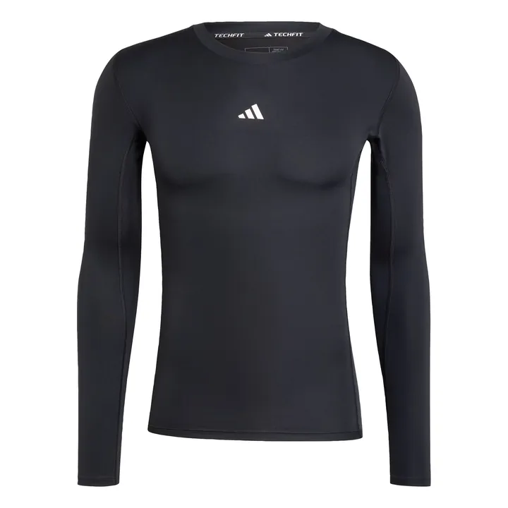 ADIDAS PERFORMANCE Camiseta funcional 'TECHFIT Compression Training Long Sleeve' negro / blanco