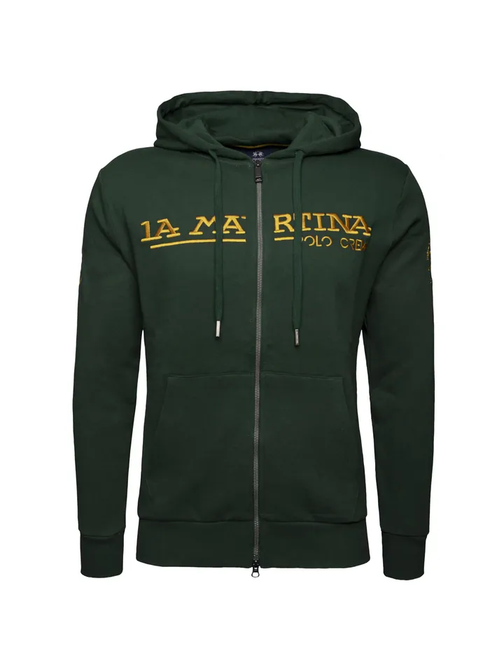 La Martina Sudadera con cremallera ' XMF302 ' amarillo / verde oscuro