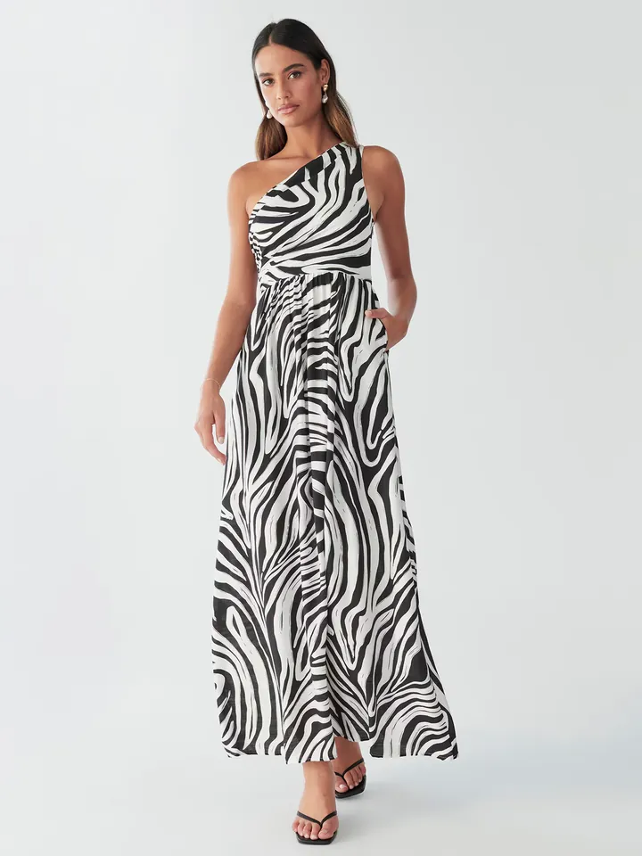 BWLDR Vestido 'LEYLA '  negro / blanco
