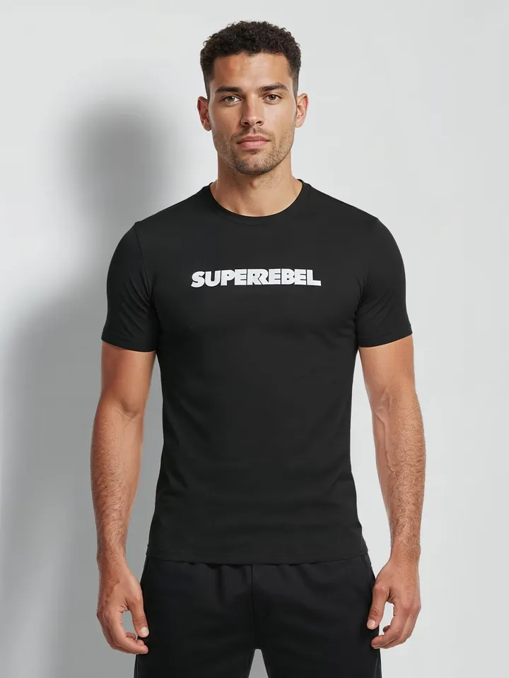 SUPERREBEL® GEAR Camiseta 'KEANU' negro