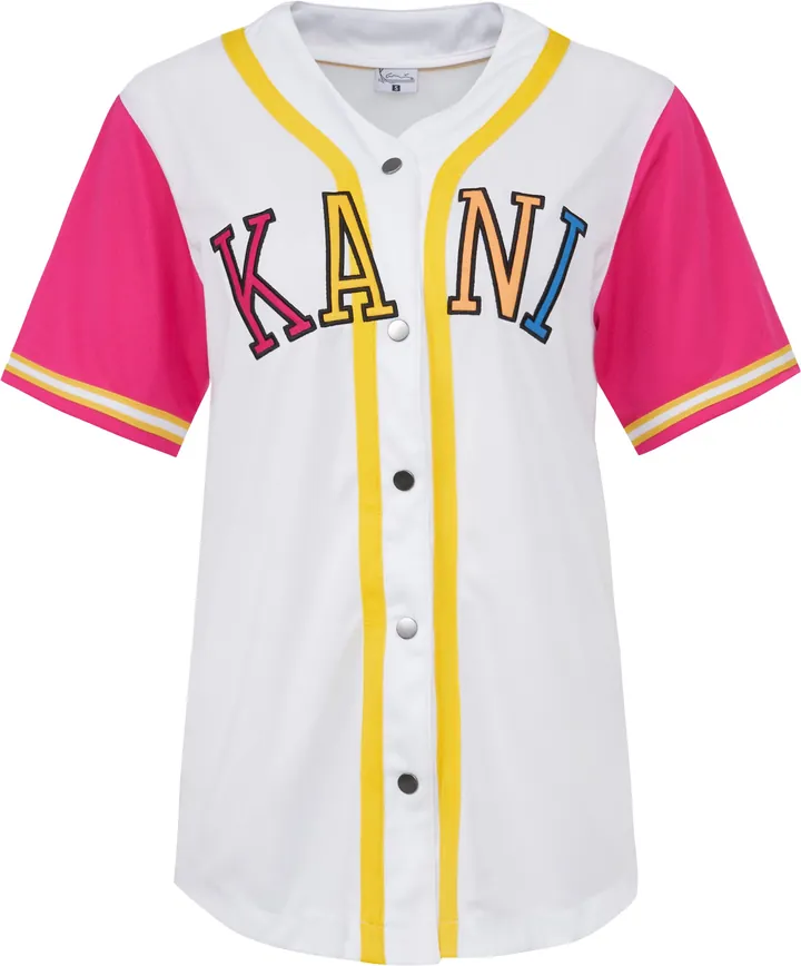 Karl Kani Camiseta  azul / naranja / rosa / blanco
