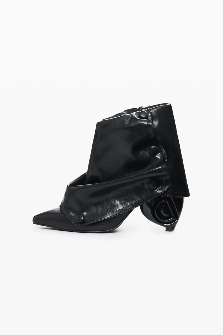 Desigual, Botín solapa, Mujer, Poliuretano, Negro, 36