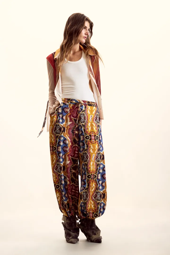 Desigual, Pantalón diseñado por Mr. Christian Lacroix, Mujer, Viscosa, L