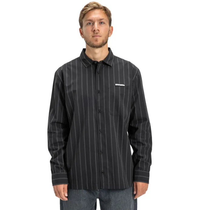 Long Lines - Camisa de manga larga Negro hombre