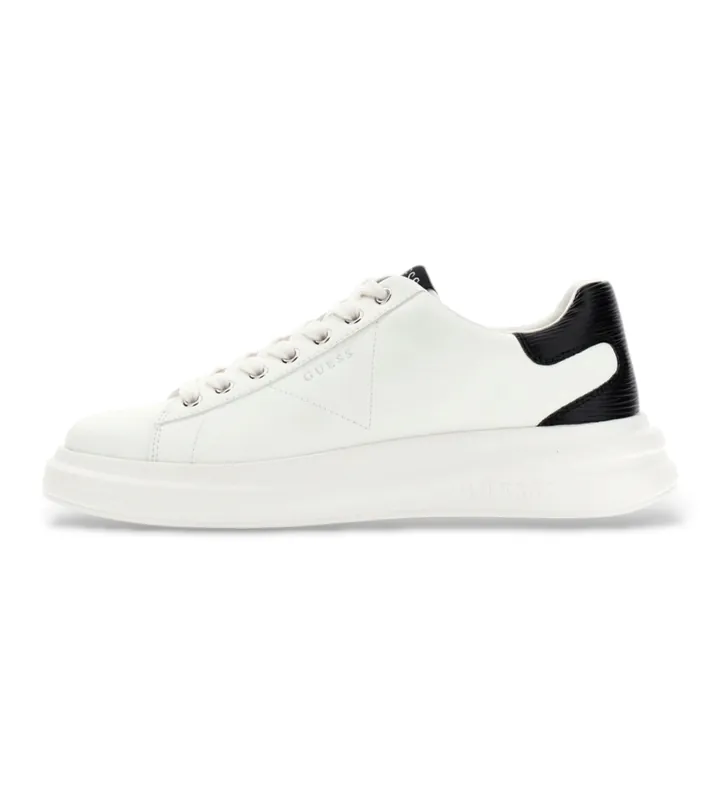 Guess para hombre. FMTEL4LEA12 Zapatillas Elba blanco (40), Plano, Cordones, Casual