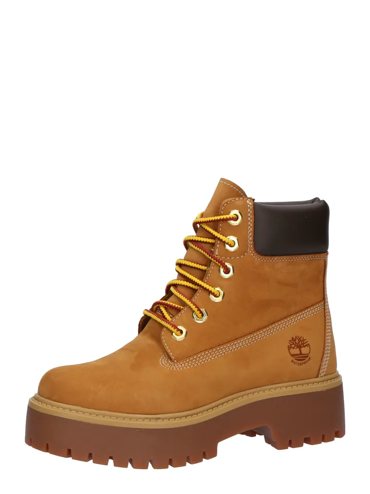 TIMBERLAND Botines con cordones 'Stone Street 6-Inch'  cognac / marrón oscuro / negro