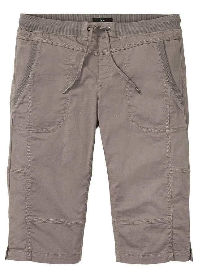 Bermudas largas con cintura elástica y regular fit