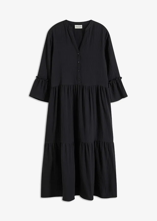 Vestido midi de suave muselina