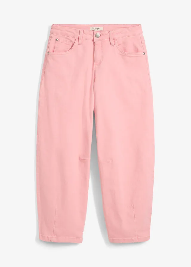Pantalón de sarga en mezcla de algodón elástico