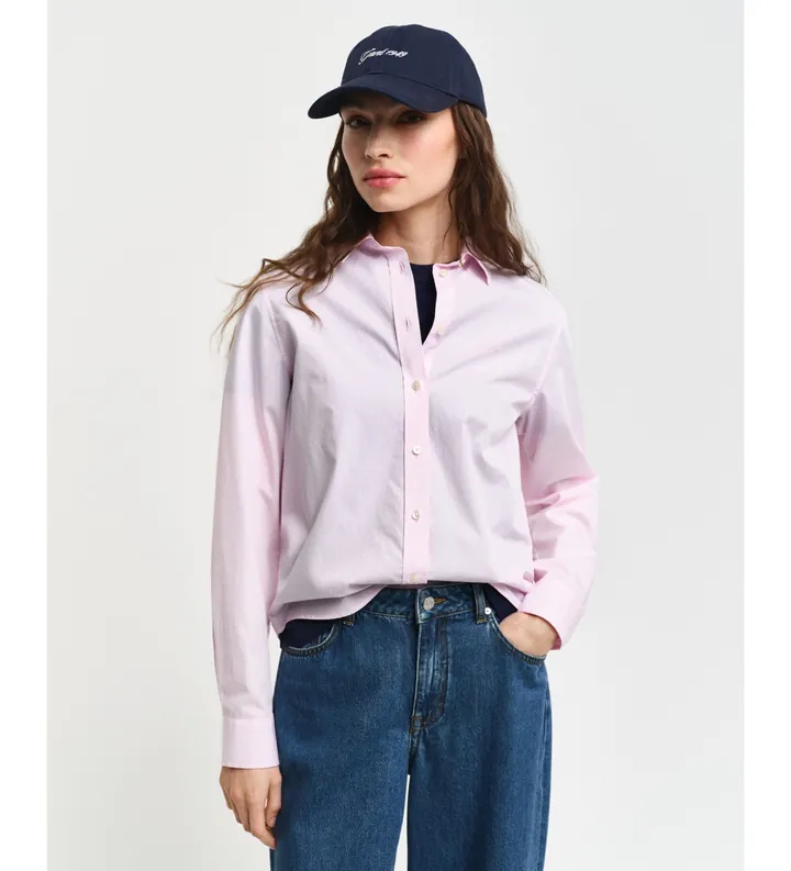 Gant para mujer. 4300348 Camisa Regular Fit de popelina rosa (34), Casual, Algodón, Manga larga