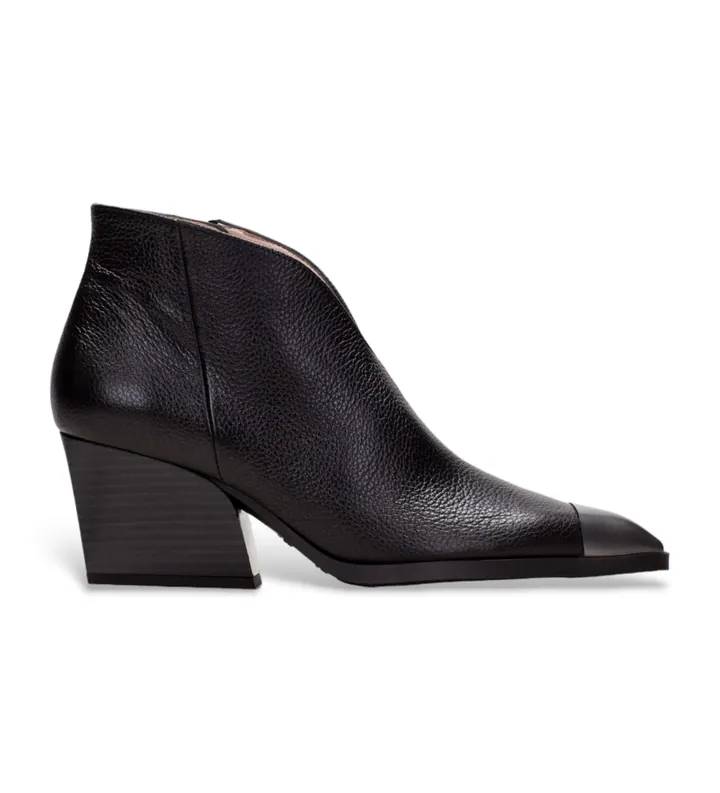 Hispanitas para mujer. HI243596 Botines punta redonda de piel negro (41), 3 a 5cm, Cremallera, Casual