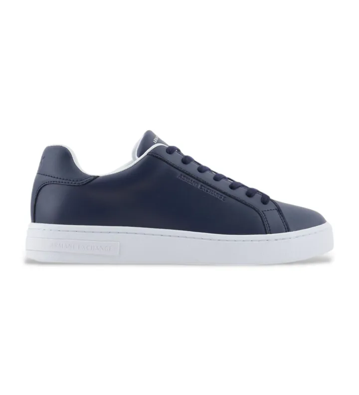 A|X Armani Exchange para hombre. XM000141AF11912UB100 Zapatillas de piel marino (40), Plano, Cordones, Casual
