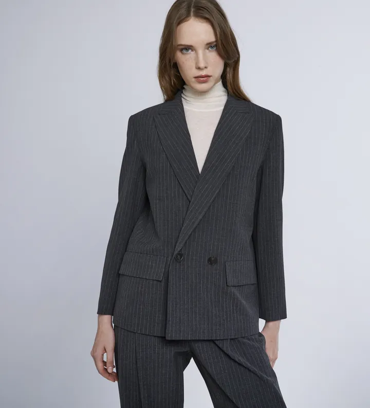 Marella para mujer. 2423046151200 Americana Lama gris (46), Casual, Fiesta, Clásico, Poliéster