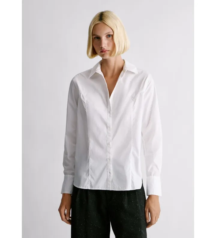 Pepe Jeans para mujer. PL3051288 Camisa Lilibeth blanco (L), Casual, Algodón, Manga larga
