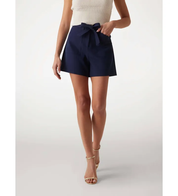 Guess para mujer. W5GD0IWH9Y2 Shorts New Valentina azul (S), Casual, Poliéster, Marino
