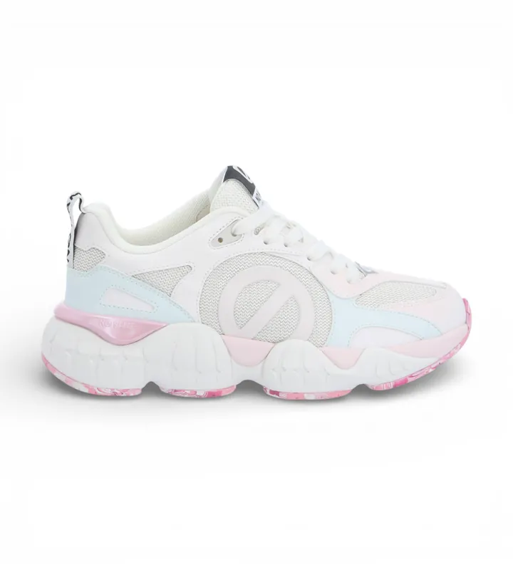NO NAME para mujer. PNVKKND Zapatillas Krazee Runner blanco, rosa (36), 3 a 5cm, Cordones, Casual