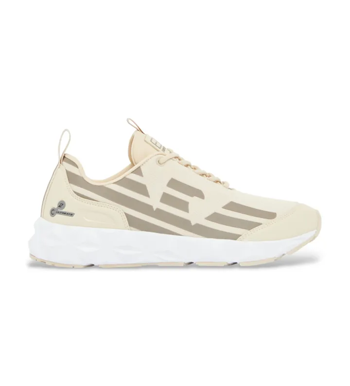 EA7 unisex. X8X217_XK433 Zapatillas C2 Kombat beige (36), Plano, Cordones, Casual