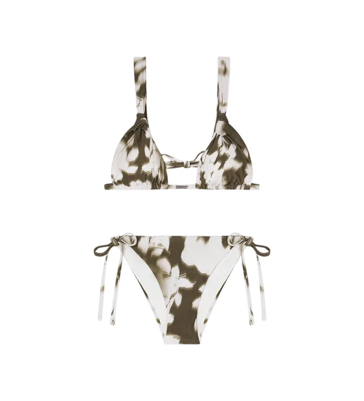 Emporio Armani para mujer. EW003392_AF20248 Bikini Hazy Floral verde (L), Beachwear, Poliamida