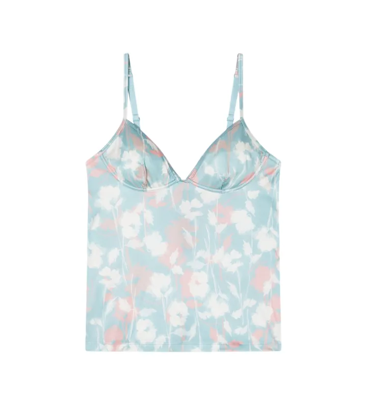 Emporio Armani para mujer. EW001944_AF19035 Camiseta Micro azul (L), Homewear, Poliamida, Sin mangas / Tirantes