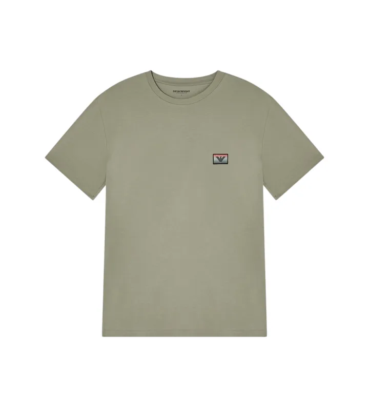 Emporio Armani para hombre. EM000379_AF18896 Camiseta Superfine verde (L), Casual, Algodón, Manga corta