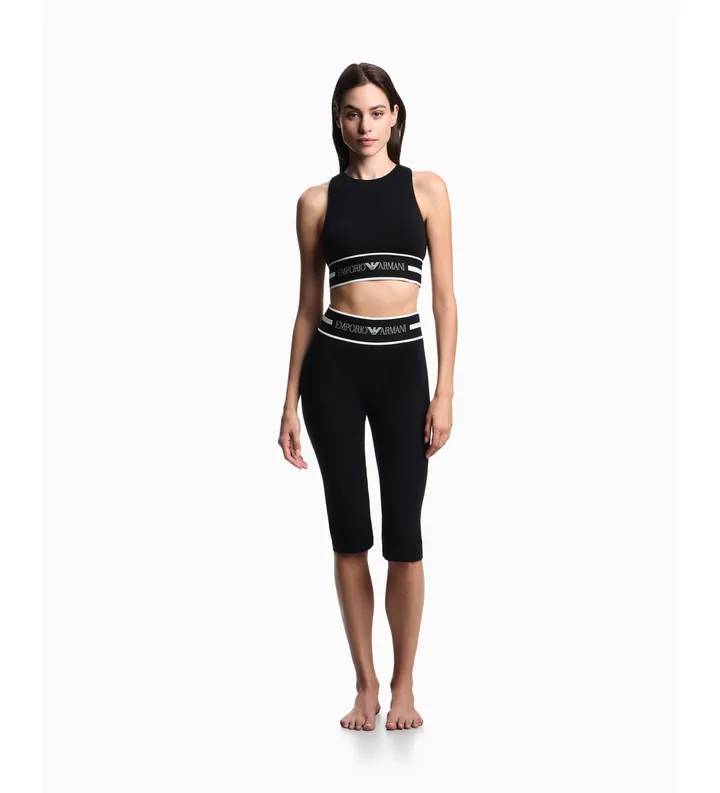 Emporio Armani para mujer. EW003673_AF19023 Pantalón Lounge negro (L), Homewear, Algodón