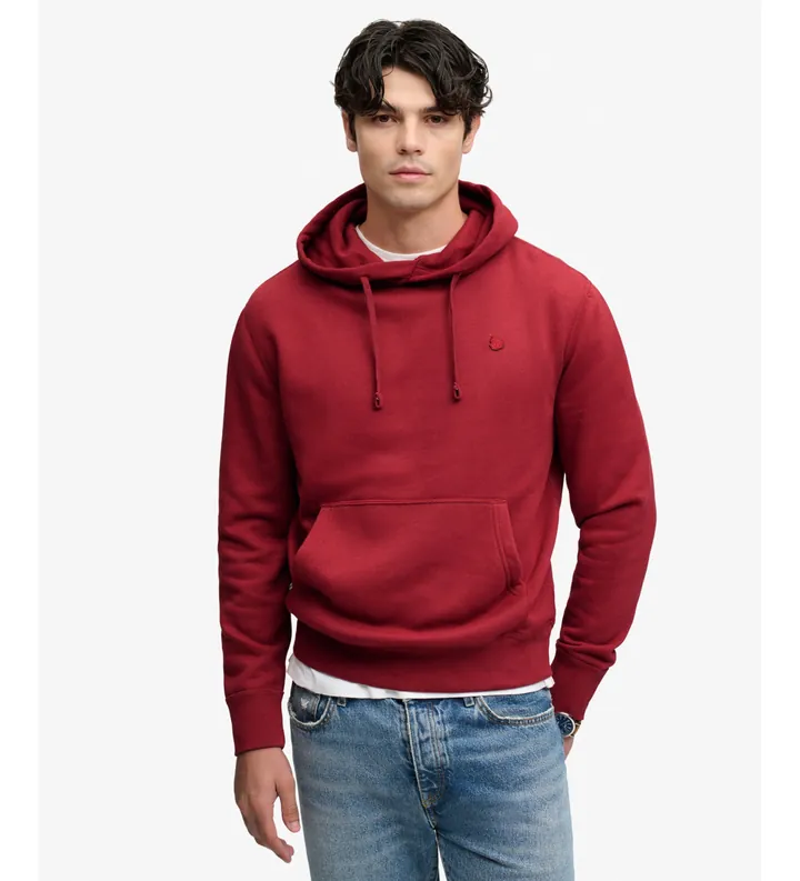 Superdry para hombre. M2014702A Sudadera con capucha Essential Logo rojo (L), Casual, Algodón