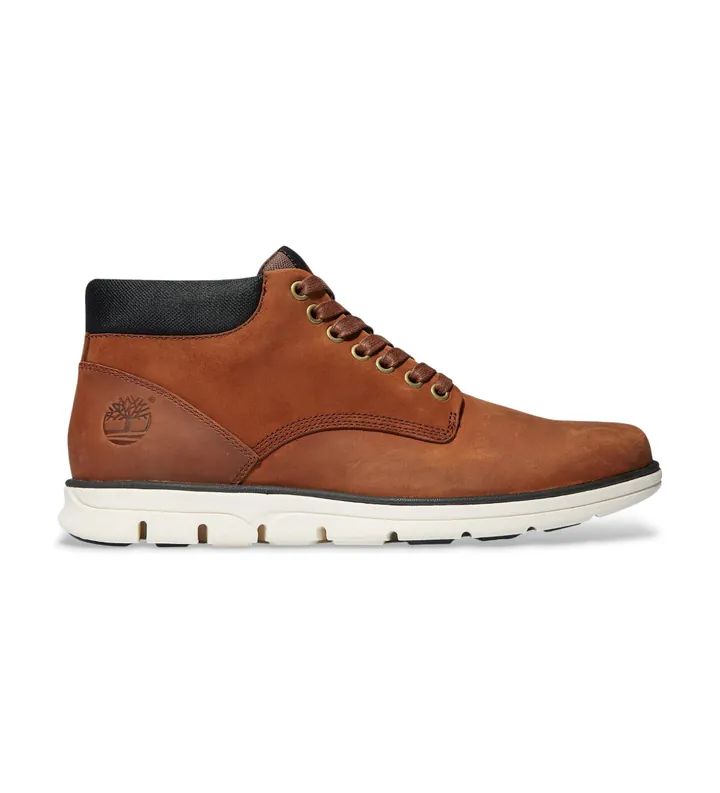Timberland para hombre. TB0A13EE2141 Zapatillas altas de piel Bradstreet Chukka marrón oscuro (40), Plano, Cordones, Casual
