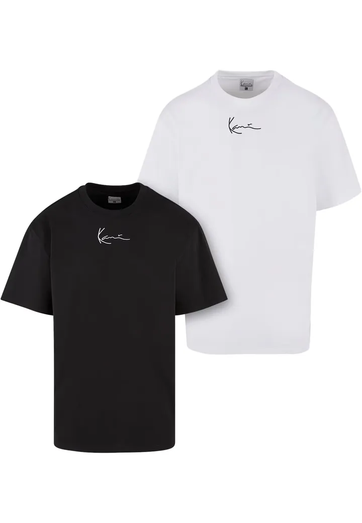 Karl Kani Camiseta 'Essential' negro / blanco