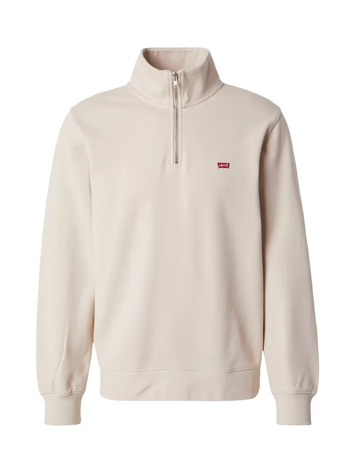LEVI'S ® Sudadera 'Original Housemark Quarter-Zip Pullover' crema