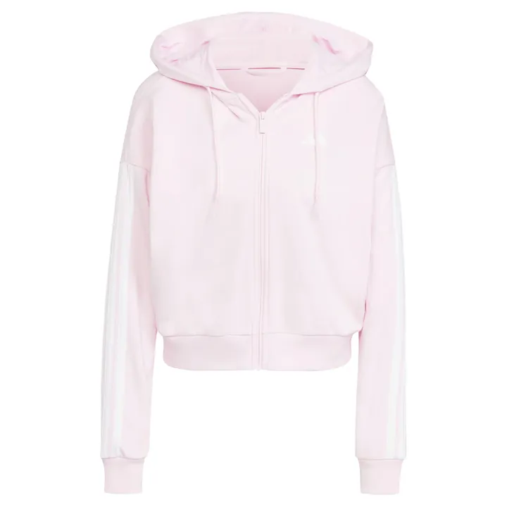 ADIDAS SPORTSWEAR Sudadera con cremallera deportiva 'Essentials' rosa / blanco