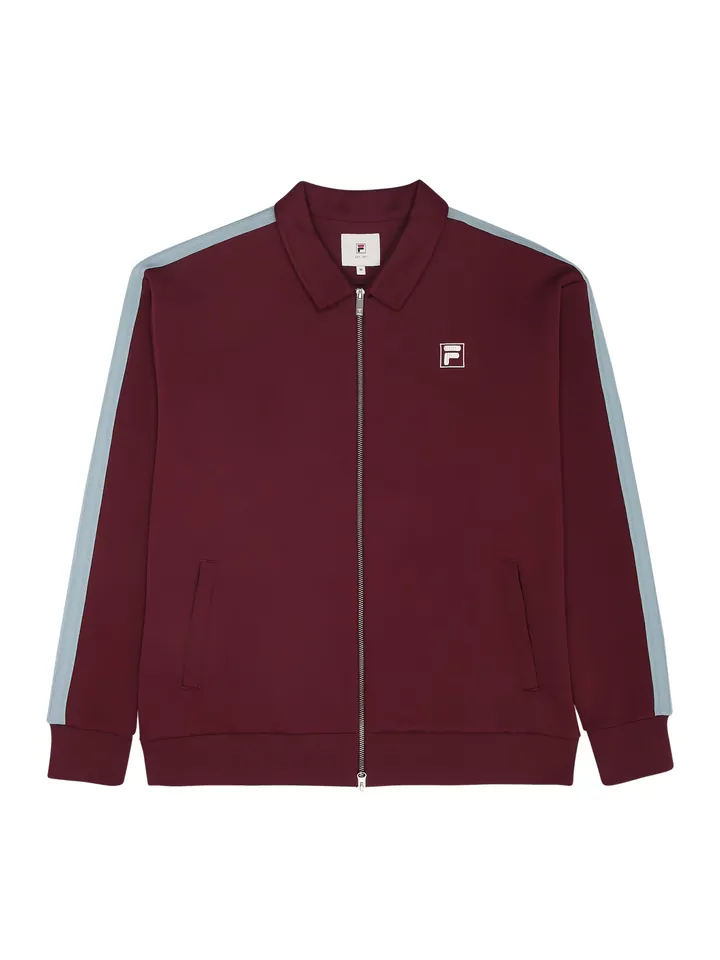 FILA Sudadera con cremallera 'Como' azul claro / rojo oscuro