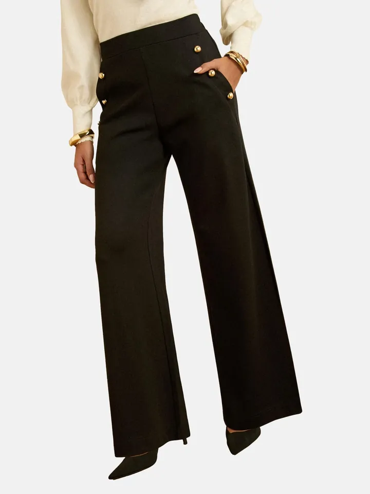 love & roses Pantalón oro / negro