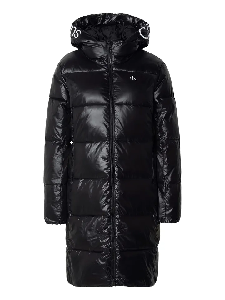 Calvin Klein Jeans Abrigo de invierno negro / blanco