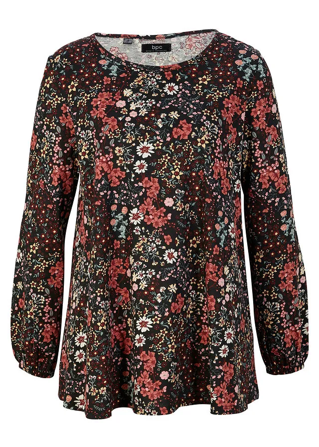 Túnica estampada de algodón