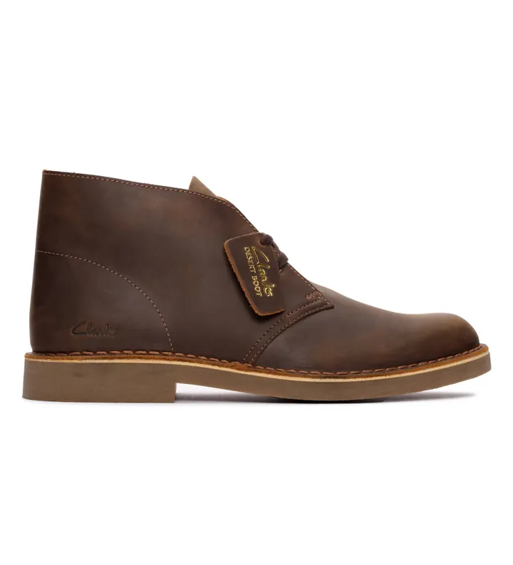 Clarks para hombre. 26166785 Botines de piel Desert Bt Evo marrón (46), Plano, Cordones, Casual