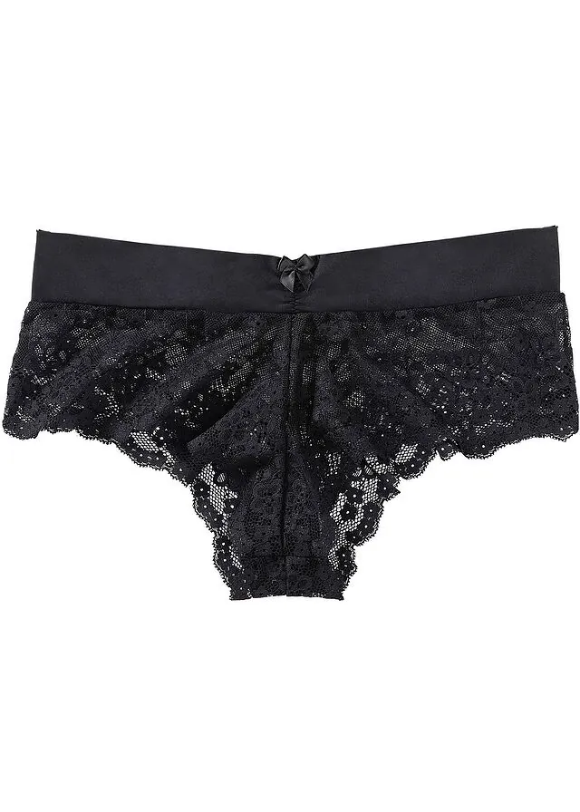 Shorts de encaje transparente