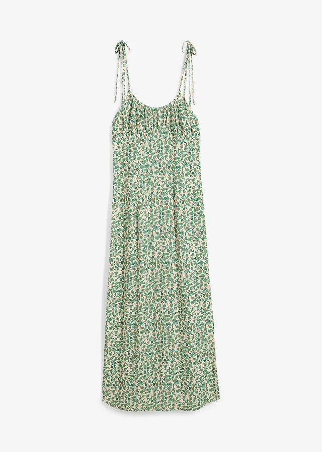 Vestido de tirantes de viscosa fluida