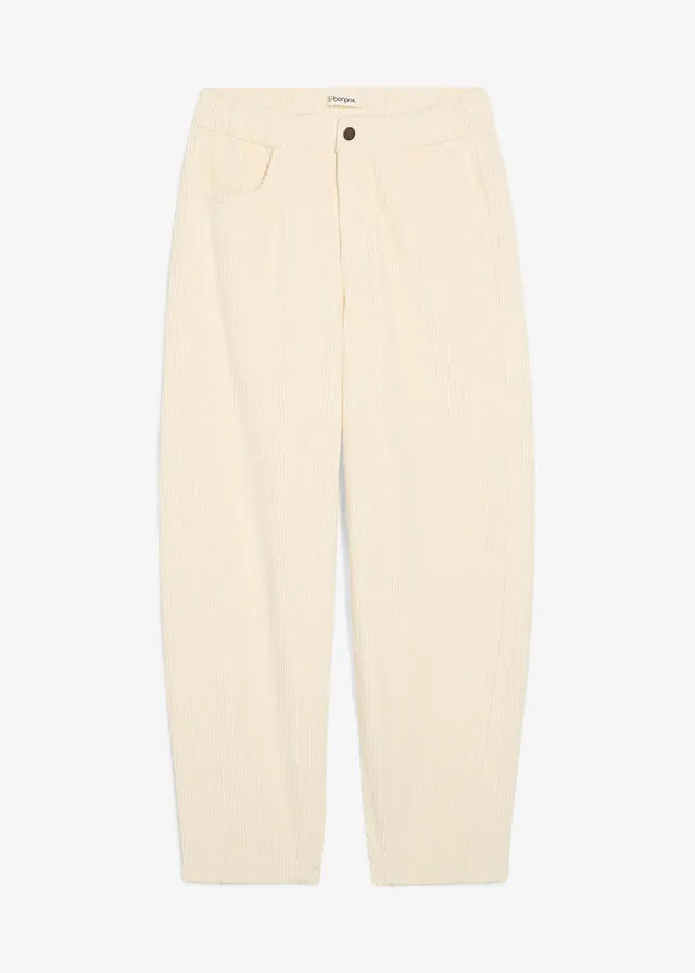 Pantalón de pana con corte barrel
